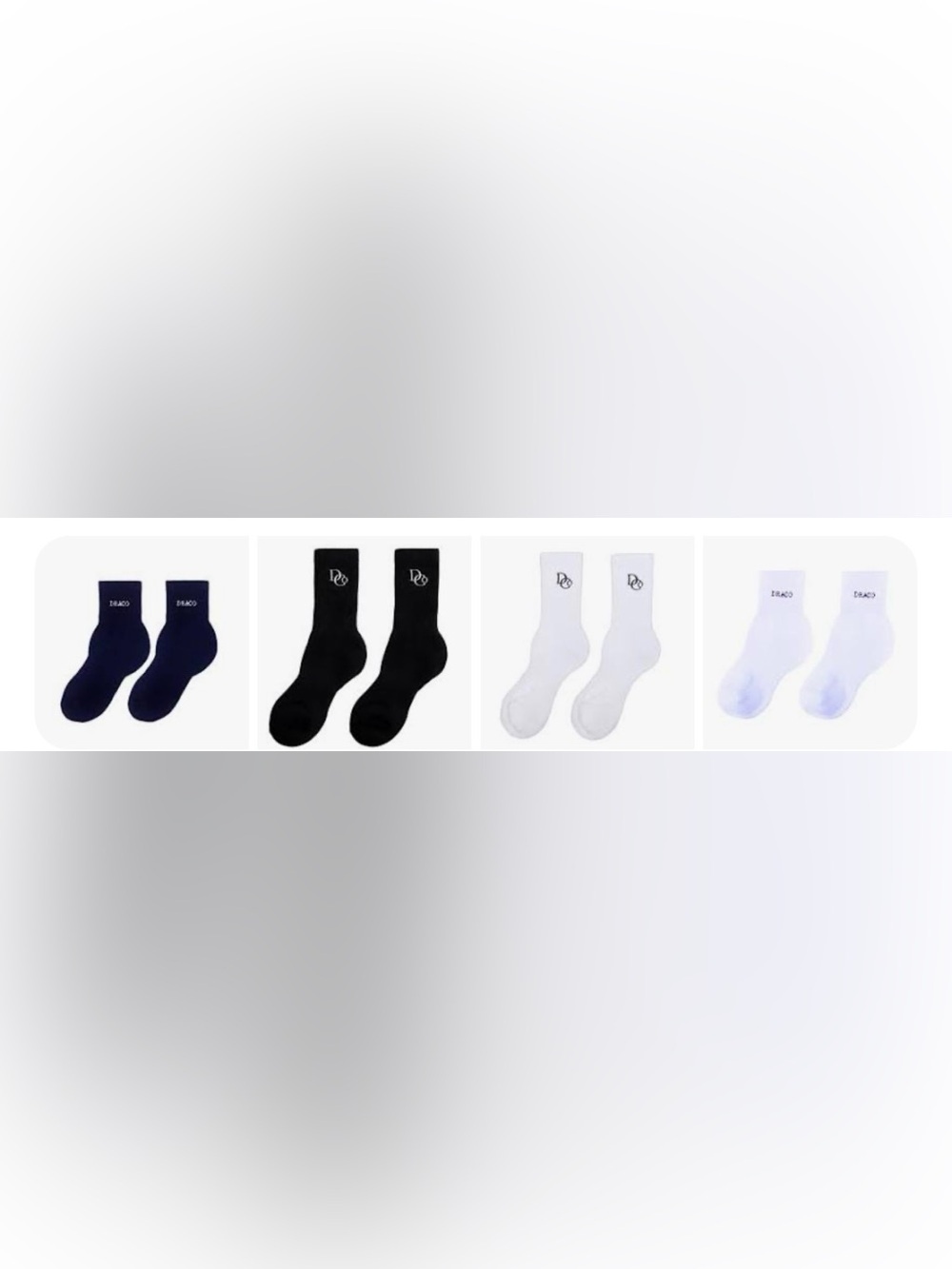 Draco Socks 4 pair Black and White NWT IN PACKAGE